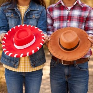 Disney Pixar Toy Story Woody Jessie Kids Cowboy Hat Lot 2pk Costume